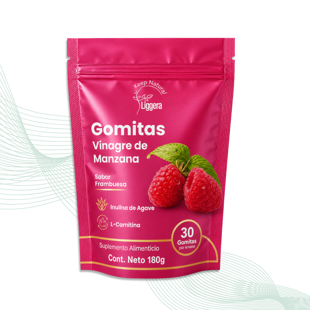 GOMITAS DE VINAGRE DE MANZANA SABOR FRAMBUESA